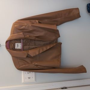 Abercrombie & Fitch Vegan Leather Cropped Jacket